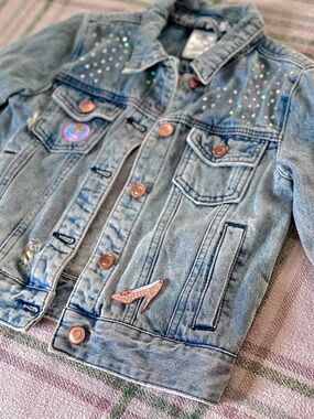 Girls Disney Cinderella Embellished Jean Jacket